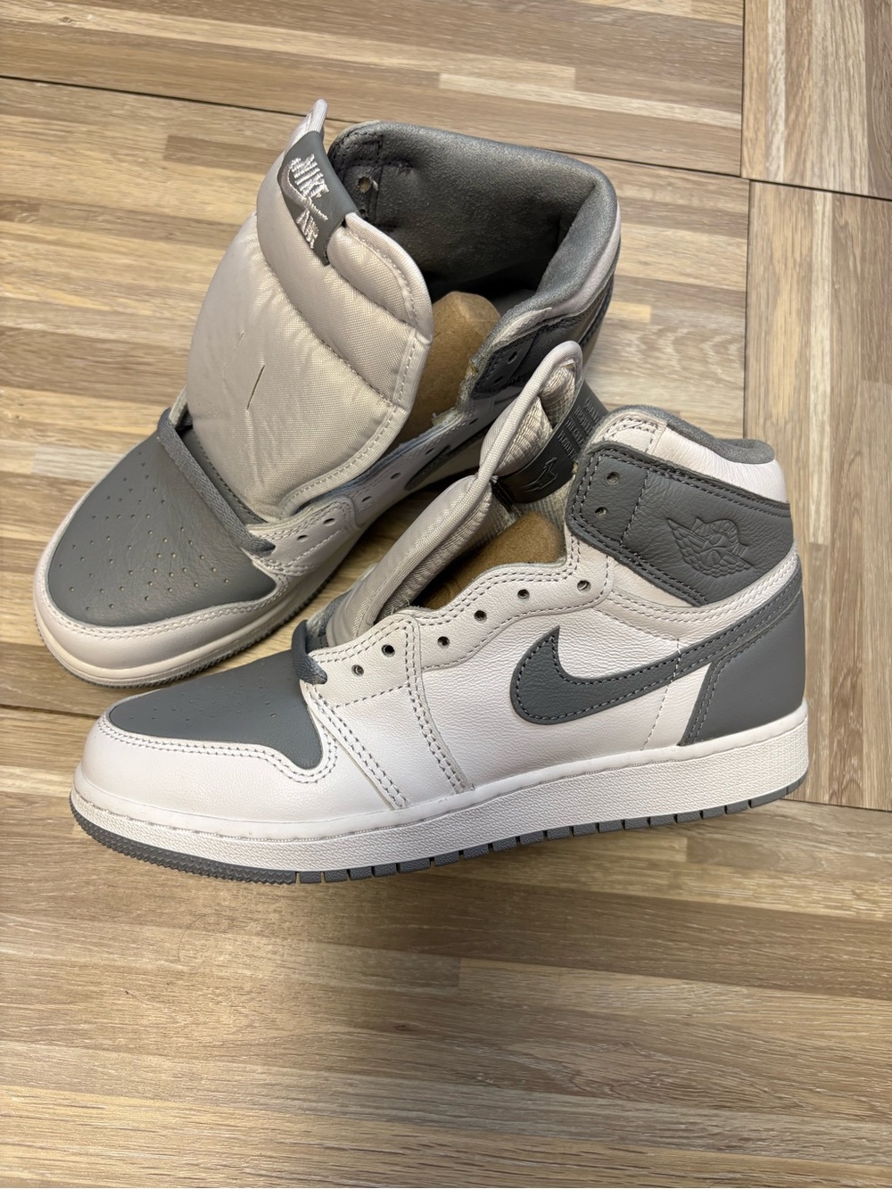 Jordan one Light Gray and White Sneaker